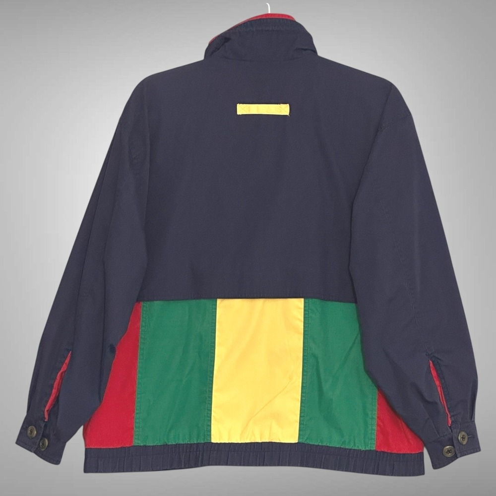 VTG London Fog Limited Edition Mens S Navy Blue Colorblock Harrington Jacket 90s